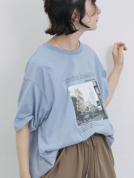 布帛切替ドルマンTシャツ（オフホワイト/チャコールグレー/サックスブルー）｜Samansa Mos2 blue（サマンサモスモス ブルー）通販