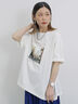 布帛切替ドルマンTシャツ（オフホワイト/チャコールグレー/サックスブルー）｜Samansa Mos2 blue（サマンサモスモス ブルー）通販