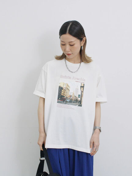 布帛切替ドルマンTシャツ（オフホワイト/チャコールグレー/サックスブルー）｜Samansa Mos2 blue（サマンサモスモス ブルー）通販