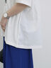 布帛切替ドルマンTシャツ（オフホワイト/チャコールグレー/サックスブルー）｜Samansa Mos2 blue（サマンサモスモス ブルー）通販
