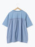 布帛切替ドルマンTシャツ（オフホワイト/チャコールグレー/サックスブルー）｜Samansa Mos2 blue（サマンサモスモス ブルー）通販