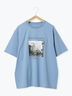布帛切替ドルマンTシャツ（オフホワイト/チャコールグレー/サックスブルー）｜Samansa Mos2 blue（サマンサモスモス ブルー）通販