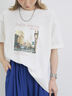 布帛切替ドルマンTシャツ（オフホワイト/チャコールグレー/サックスブルー）｜Samansa Mos2 blue（サマンサモスモス ブルー）通販