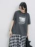 布帛切替ドルマンTシャツ（オフホワイト/チャコールグレー/サックスブルー）｜Samansa Mos2 blue（サマンサモスモス ブルー）通販