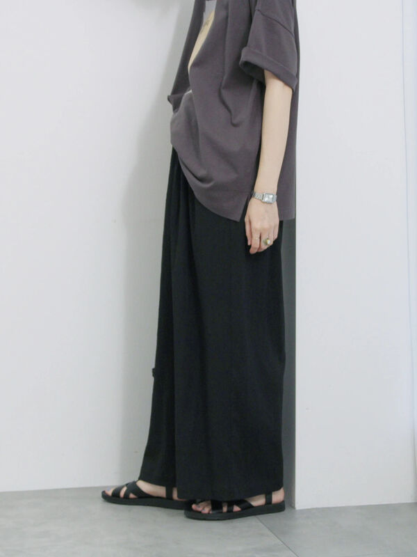 楊柳ハイウエストパンツ（ブラック）｜Samansa Mos2 blue（サマンサモスモス ブルー）通販
