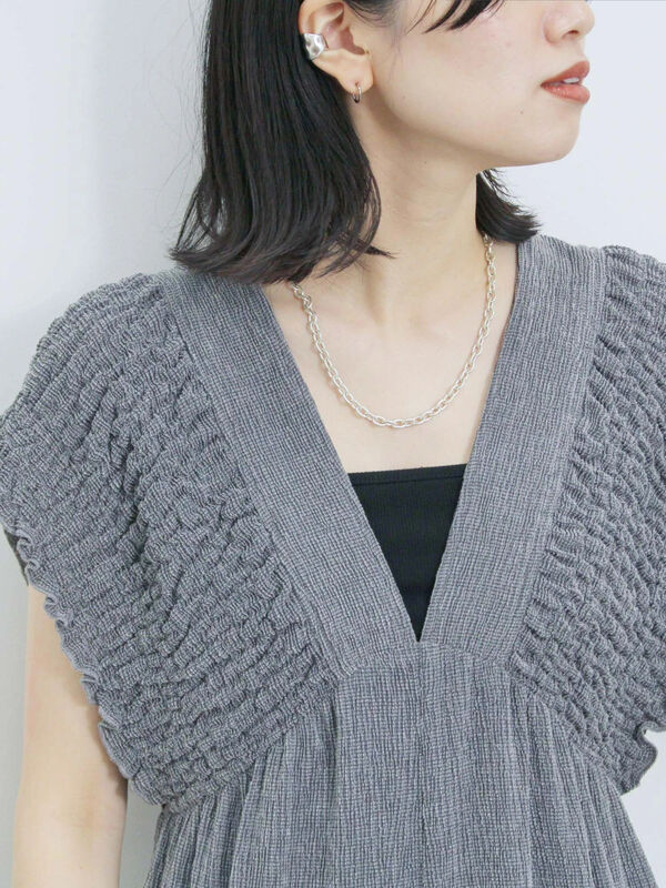 セール】 楊柳ワイドロンパース（グレー/ブラック/ブラウン/ボトムス