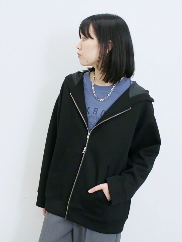 セール】 ダンボールフードジャケット（ブラック/ボルドー/キナリ
