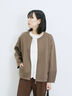 ダンボールクルーネックジャケット(チャコールグレー/ライトベージュ/ブラウン)|Samansa Mos2 blue(サマンサモスモス ブルー)通販
