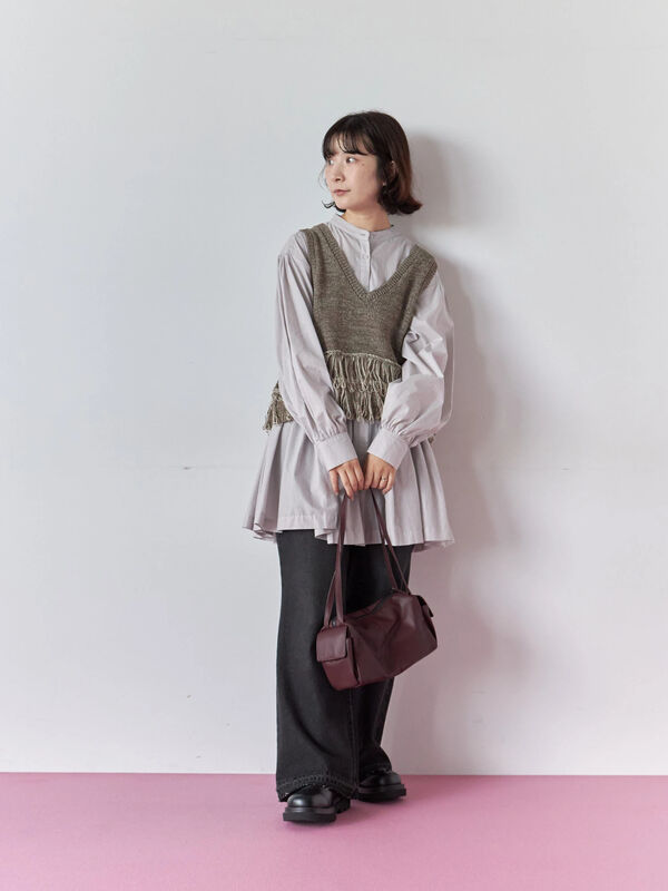 【極美品】Ballsey ポリエステルコスモスプリントギャザーチュニックブラウス 極美品】Ballsey ポリエステルコスモスプリントギャザー