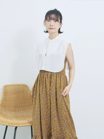 花柄シャーリングワンピース（オフホワイト/グレー/ブラック）｜Samansa Mos2 blue（サマンサモスモス ブルー）通販