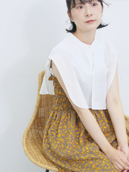 花柄シャーリングワンピース（オフホワイト/グレー/ブラック）｜Samansa Mos2 blue（サマンサモスモス ブルー）通販