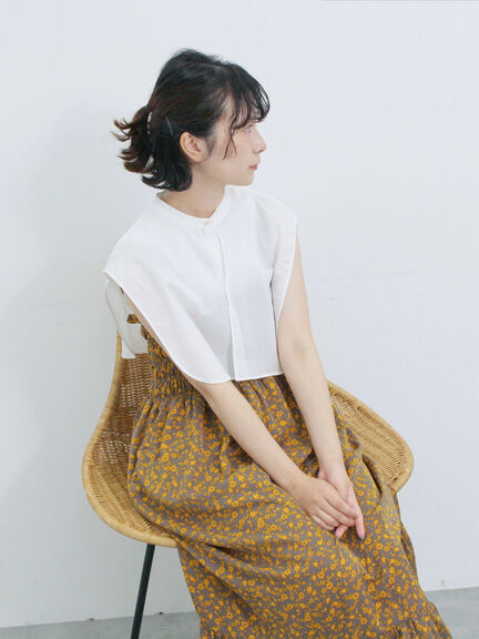 花柄シャーリングワンピース（オフホワイト/グレー/ブラック）｜Samansa Mos2 blue（サマンサモスモス ブルー）通販