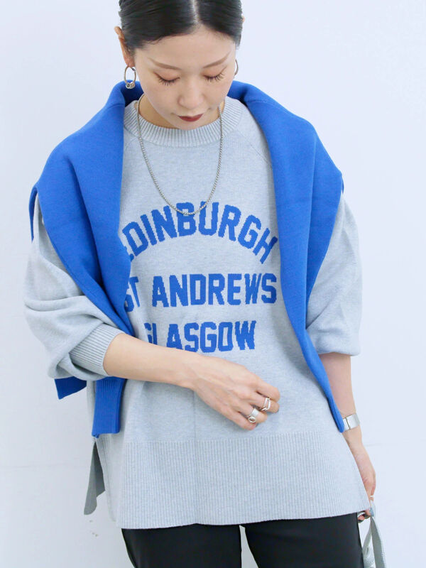 ロゴニットプルオーバー（ブラック/イエロー/ブルー/Sグレー/TOP