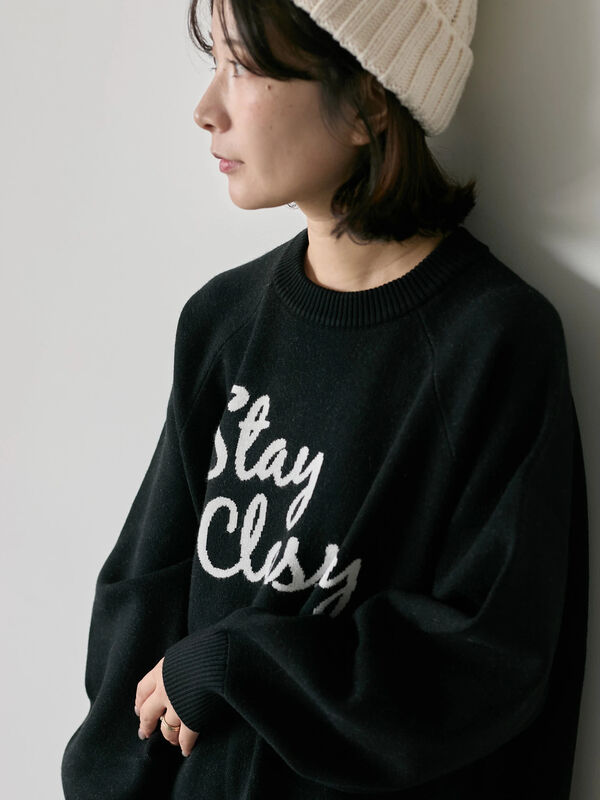 セール】 ロゴニットプルオーバー（ブラック/イエロー/ブルー/Sグレー