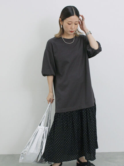 花柄ドッキングカットワンピース（チャコールグレー/ブラック/ネイビー）｜Samansa Mos2 blue（サマンサモスモス ブルー）通販