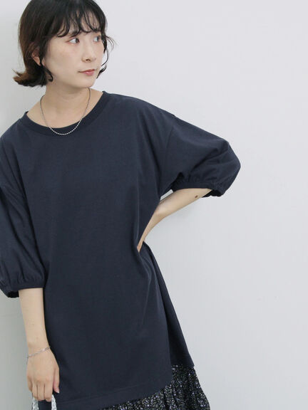 花柄ドッキングカットワンピース（チャコールグレー/ブラック/ネイビー）｜Samansa Mos2 blue（サマンサモスモス ブルー）通販