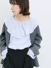 ラッフルカラーブラウス(オフホワイト/ベージュ/サックスブルー)|Samansa Mos2 blue(サマンサモスモス ブルー)通販