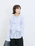 ラッフルカラーブラウス(オフホワイト/ベージュ/サックスブルー)|Samansa Mos2 blue(サマンサモスモス ブルー)通販