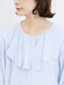 ラッフルカラーブラウス(オフホワイト/ベージュ/サックスブルー)|Samansa Mos2 blue(サマンサモスモス ブルー)通販