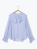 ラッフルカラーブラウス(オフホワイト/ベージュ/サックスブルー)|Samansa Mos2 blue(サマンサモスモス ブルー)通販