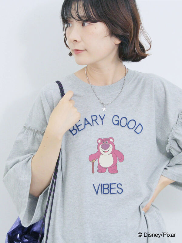 セール】 トイ・ストーリー/袖フレアTシャツ（グレー/ブラック