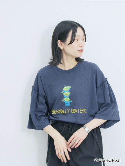 トイ・ストーリー/袖フレアTシャツ（グレー/ブラック/ネイビー）｜Samansa Mos2 blue（サマンサモスモス ブルー）通販
