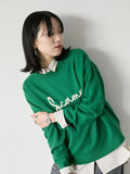【Hug knit】ロゴプルオーバー（グリーン）｜Samansa Mos2 blue（サマンサモスモス ブルー）通販