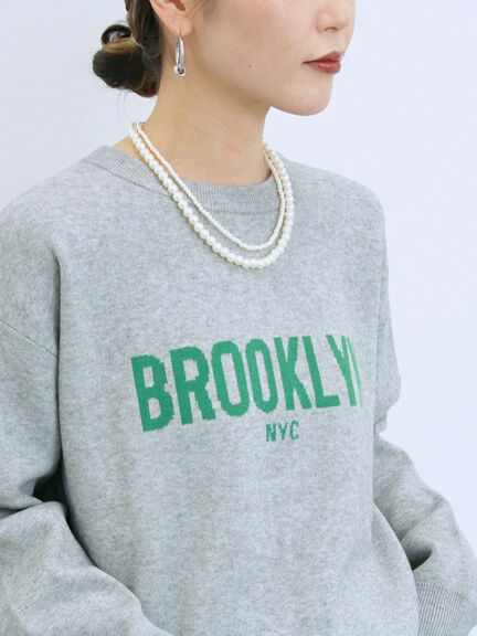 【Hug knit】ロゴプルオーバー（レッド/グリーン/ネイビー/キナリ/ＴＯＰグレー）｜Samansa Mos2 blue（サマンサモスモス ブルー）通販