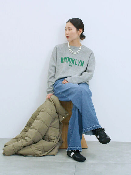 【Hug knit】ロゴプルオーバー（レッド/グリーン/ネイビー/キナリ/ＴＯＰグレー）｜Samansa Mos2 blue（サマンサモスモス ブルー）通販