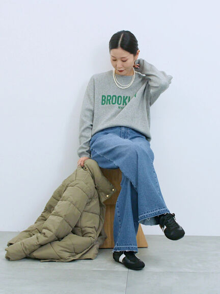 【Hug knit】ロゴプルオーバー（レッド/グリーン/ネイビー/キナリ/ＴＯＰグレー）｜Samansa Mos2 blue（サマンサモスモス ブルー）通販