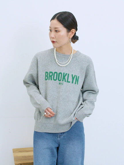 【Hug knit】ロゴプルオーバー（レッド/グリーン/ネイビー/キナリ/ＴＯＰグレー）｜Samansa Mos2 blue（サマンサモスモス ブルー）通販