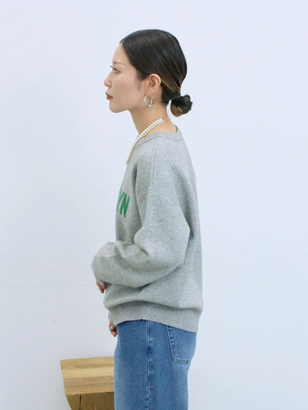 【Hug knit】ロゴプルオーバー（レッド/グリーン/ネイビー/キナリ/ＴＯＰグレー）｜Samansa Mos2 blue（サマンサモスモス ブルー）通販