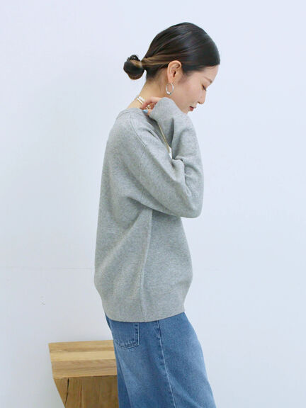 【Hug knit】ロゴプルオーバー（レッド/グリーン/ネイビー/キナリ/ＴＯＰグレー）｜Samansa Mos2 blue（サマンサモスモス ブルー）通販