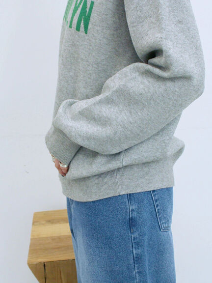 【Hug knit】ロゴプルオーバー（レッド/グリーン/ネイビー/キナリ/ＴＯＰグレー）｜Samansa Mos2 blue（サマンサモスモス ブルー）通販