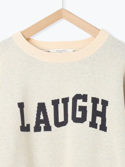 【Hug knit】ロゴプルオーバー（レッド/グリーン/ネイビー/キナリ/ＴＯＰグレー）｜Samansa Mos2 blue（サマンサモスモス ブルー）通販