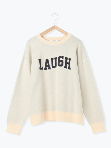 【Hug knit】ロゴプルオーバー（レッド/グリーン/ネイビー/キナリ/ＴＯＰグレー）｜Samansa Mos2 blue（サマンサモスモス ブルー）通販