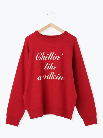 【Hug knit】ロゴプルオーバー（レッド/グリーン/ネイビー/キナリ/ＴＯＰグレー）｜Samansa Mos2 blue（サマンサモスモス ブルー）通販