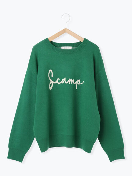 【Hug knit】ロゴプルオーバー（レッド/グリーン/ネイビー/キナリ/ＴＯＰグレー）｜Samansa Mos2 blue（サマンサモスモス ブルー）通販