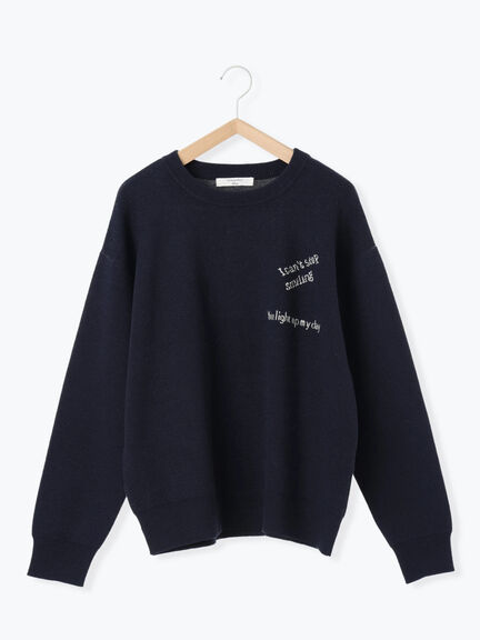 【Hug knit】ロゴプルオーバー（レッド/グリーン/ネイビー/キナリ/ＴＯＰグレー）｜Samansa Mos2 blue（サマンサモスモス ブルー）通販