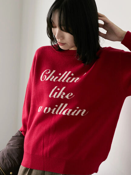 【Hug knit】ロゴプルオーバー（レッド/グリーン/ネイビー/キナリ/ＴＯＰグレー）｜Samansa Mos2 blue（サマンサモスモス ブルー）通販