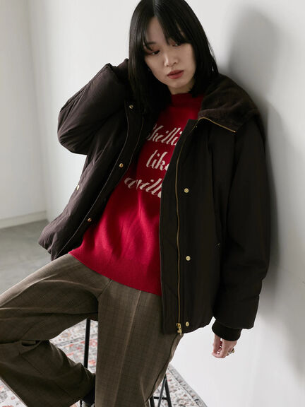 【Hug knit】ロゴプルオーバー（レッド/グリーン/ネイビー/キナリ/ＴＯＰグレー）｜Samansa Mos2 blue（サマンサモスモス ブルー）通販