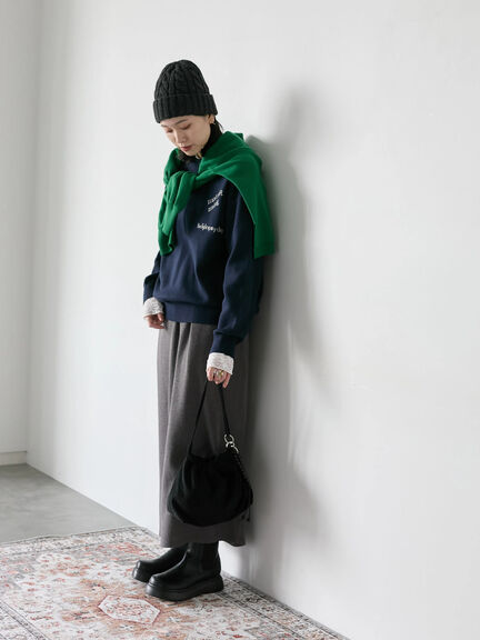 【Hug knit】ロゴプルオーバー（レッド/グリーン/ネイビー/キナリ/ＴＯＰグレー）｜Samansa Mos2 blue（サマンサモスモス ブルー）通販