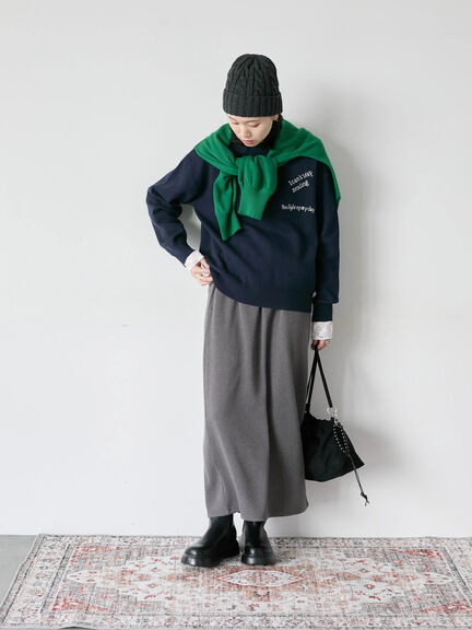 【Hug knit】ロゴプルオーバー（レッド/グリーン/ネイビー/キナリ/ＴＯＰグレー）｜Samansa Mos2 blue（サマンサモスモス ブルー）通販