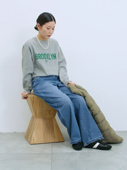 【Hug knit】ロゴプルオーバー（レッド/グリーン/ネイビー/キナリ/ＴＯＰグレー）｜Samansa Mos2 blue（サマンサモスモス ブルー）通販