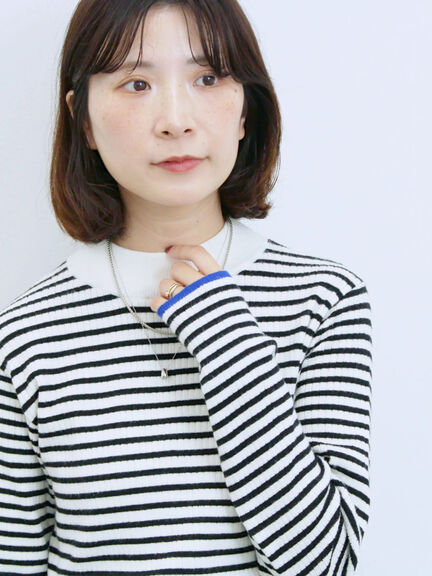 【Hug knit】リブハイネックプルオーバー（オフホワイト/ホワイト/ブラック/グリーン/ＴＯＰグレー）｜Samansa Mos2 blue（サマンサモスモス ブルー）通販