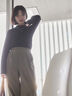 【Hug knit】リブハイネックプルオーバー（オフホワイト/ホワイト/ブラック/グリーン/ＴＯＰグレー）｜Samansa Mos2 blue（サマンサモスモス ブルー）通販