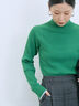 【Hug knit】リブハイネックプルオーバー（オフホワイト/ホワイト/ブラック/グリーン/ＴＯＰグレー）｜Samansa Mos2 blue（サマンサモスモス ブルー）通販