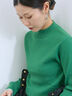 【Hug knit】リブハイネックプルオーバー（オフホワイト/ホワイト/ブラック/グリーン/ＴＯＰグレー）｜Samansa Mos2 blue（サマンサモスモス ブルー）通販