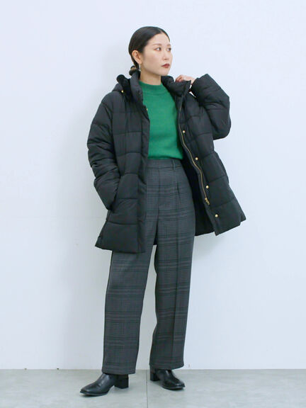 【Hug knit】リブハイネックプルオーバー（オフホワイト/ホワイト/ブラック/グリーン/ＴＯＰグレー）｜Samansa Mos2 blue（サマンサモスモス ブルー）通販