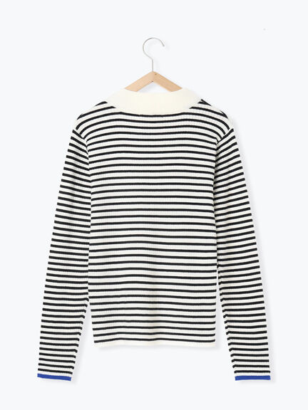 【Hug knit】リブハイネックプルオーバー（オフホワイト/ホワイト/ブラック/グリーン/ＴＯＰグレー）｜Samansa Mos2 blue（サマンサモスモス ブルー）通販